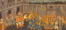 Load image into Gallery viewer, Large Wall Decor Indian Miniature Procession Miniature Painting Art