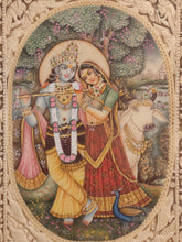 Load image into Gallery viewer, Radha Krishna Story Luxury Home Decor Wall Framed Miniature Painting - ArtUdaipur