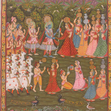 Load image into Gallery viewer, Krishna Raas Leela Pichwai Painting
