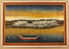 Load image into Gallery viewer, Lake Palace Rajasthani Udaipur miniature painting on Wasli paper