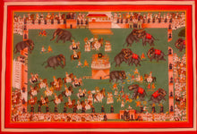 Load image into Gallery viewer, Elephant Fight Luxury Finest Museum Art Work Painted on Wasli Paper