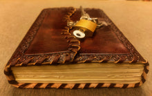Load image into Gallery viewer, Handcrafted Vintage Leather Bound Multi Color A5 Sized Journal , Unlined Recycled Refillable Paper , Safe Writing Notebook