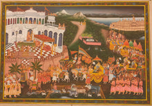 Load image into Gallery viewer, Lord Neminatha Large Krishna Pichwai Procession Painting Miniature Art