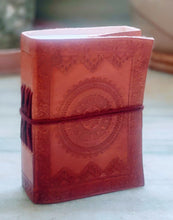 Load image into Gallery viewer, Chakra Embossed Handmade Leather Journal