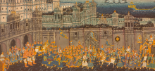 Load image into Gallery viewer, Large Wall Decor Indian Miniature Procession Miniature Painting Art