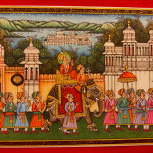 Load image into Gallery viewer, Indian King Maharajah Procession Miniature Painting Traditional Art