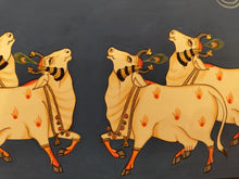 Load image into Gallery viewer, Golden Cows Finest Indian Handmade Pichwai Miniature Painting