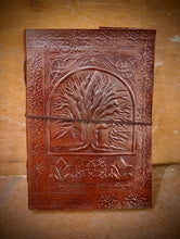 Load image into Gallery viewer, Tree of Life Leather Bound handmade Journal
