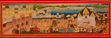 Load image into Gallery viewer, Large 6 by 2 FT Procession Miniature Painting of Udaipur City