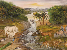 Load image into Gallery viewer, Handmade Jungle Scene Finest Wall Decor Indian Miniature Painting