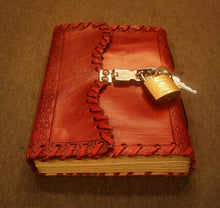 Load image into Gallery viewer, Handcrafted Vintage Leather Bound Multi Color A5 Sized Journal , Unlined Recycled Refillable Paper , Safe Writing Notebook