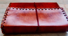 Load image into Gallery viewer, Plain Hand Stitched Handmade Leather Journal Medium Notebook Diary