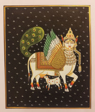 Load image into Gallery viewer, Fine Original Indian Handmade Holy Cow kamadhenu Pichwai Painting Art
