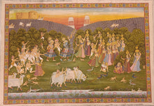 Load image into Gallery viewer, Antique Large 4*6 Radha Krishna Raasleela with Gopis Pichwai Painting
