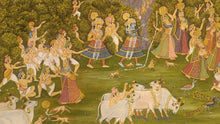 Load image into Gallery viewer, Antique Large 4*6 Radha Krishna Raasleela with Gopis Pichwai Painting
