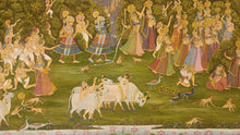 Load image into Gallery viewer, Antique Large 4*6 Radha Krishna Raasleela with Gopis Pichwai Painting
