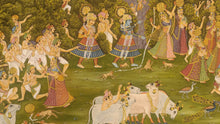 Load image into Gallery viewer, Antique Large 4*6 Radha Krishna Raasleela with Gopis Pichwai Painting
