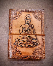 Load image into Gallery viewer, Buddha Embossed Handmade Leather Bound Large A5 Size Unisex Journal , Travel Notebook , Gifts for Her
