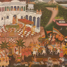 Load image into Gallery viewer, Lord Neminatha Large Krishna Pichwai Procession Painting Miniature Art
