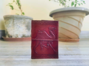Camel Embossed Leather Journal