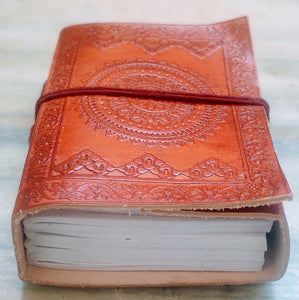 Chakra Embossed Leather Diary