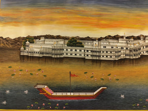 Lake Palace Udaipur 14 by 21 Inches Finest Art Work on Paper