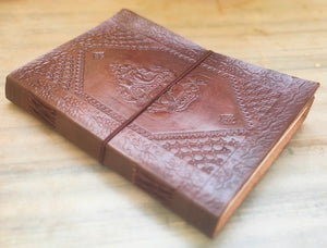 Ganesha Embossed Large Leather Journal