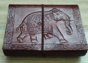 Elephant Embossed Leather Notebook