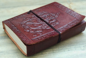 Embossed Leather Bound Diary Journal Notebook