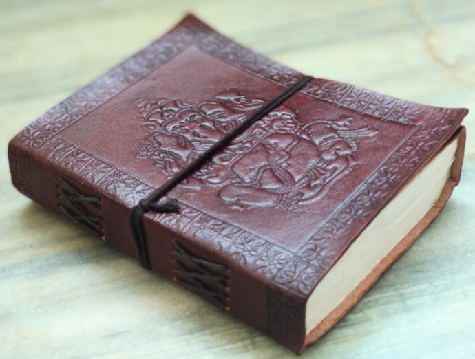 Embossed Leather Diary Journal