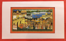 Load image into Gallery viewer, Royal Handmade Procession Painting Fine Art Work of Udaipur
