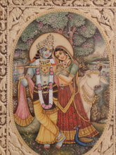 Load image into Gallery viewer, Radha Krishna Story Luxury Home Decor Wall Framed Miniature Painting - ArtUdaipur
