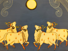 Load image into Gallery viewer, Golden Cows Finest Indian Handmade Pichwai Miniature Painting
