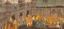 Load image into Gallery viewer, Large Wall Decor Indian Miniature Procession Miniature Painting Art
