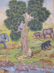 Tree of Life Handmade 21 by 14 Inches Wall Decor Miniature Painting