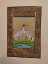 Load image into Gallery viewer, Hand Painted Ostrich Bird Birds Miniature Painting India Artwork Paper Nature - ArtUdaipur
