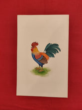 Load image into Gallery viewer, Hand Painted Hen Animal Miniature Painting India Artwork Paper Nature - ArtUdaipur
