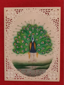 Hand Painted Peacock Bird Birds Miniature Painting India Art - ArtUdaipur