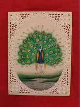 Load image into Gallery viewer, Hand Painted Peacock Bird Birds Miniature Painting India Art - ArtUdaipur
