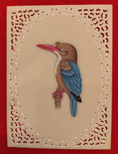 Load image into Gallery viewer, Baby KingFisher on Synthetic Ivory Art Collection - ArtUdaipur
