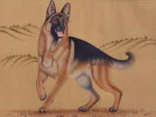 Load image into Gallery viewer, Hand Painted Courage Dog Loyal Miniature Painting India Art Paper WildLife - ArtUdaipur
