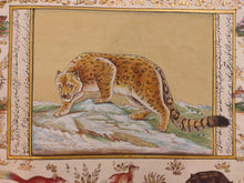 Load image into Gallery viewer, Hand Painted Leopard Animal Miniature Painting India Art on Rice Paper WildLife - ArtUdaipur

