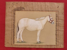 Load image into Gallery viewer, Hand Painted Horse Power Animal Miniature Painting India Art Nature on Paper - ArtUdaipur
