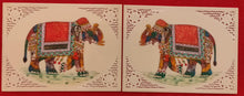 Load image into Gallery viewer, Hand Painted Elephant Pair Animal Miniature Painting India Art WildLife - ArtUdaipur

