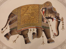 Load image into Gallery viewer, Hand Painted Tiger Animal Miniature Painting India Art Faux Synthetic Ivory - ArtUdaipur
