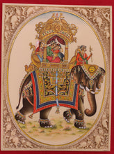 Load image into Gallery viewer, Hand Painted Mughal Ambabari Miniature Painting India Art on Synthetic Ivory - ArtUdaipur
