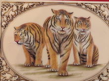 Load image into Gallery viewer, Hand Painted Tiger Miniature Painting India Art WildLife Nature Synthetic Ivory - ArtUdaipur
