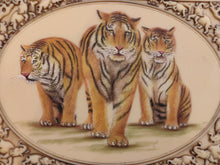Load image into Gallery viewer, Hand Painted Tiger Miniature Painting India Art WildLife Nature Synthetic Ivory - ArtUdaipur
