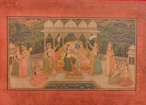 Krishna Radha Framed Painting Artwork Home Decor Collection
