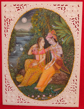 Load image into Gallery viewer, HandPainted Miniature Hare Krishna Radha Painting Art Work Fine Mewar - ArtUdaipur
